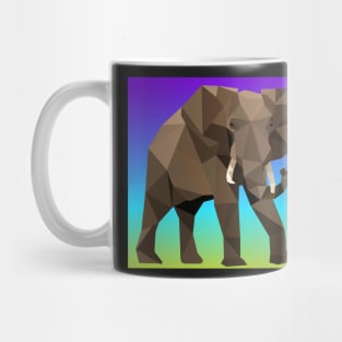 Blue Geo Elephant Mug